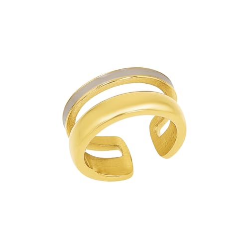 Bague s.Oliver dorée en acier inoxydable pour femme idée cadeau avec son écrin
