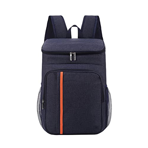 ZJchao Mochila Térmica Isolada à Prova de Vazamentos 18L Mochila Térmica de Grande Capacidade para Piqueniques Ao Ar Livre Camping Praia Viagem Escritório Preto Cinza Azul Escuro (Azul escuro)