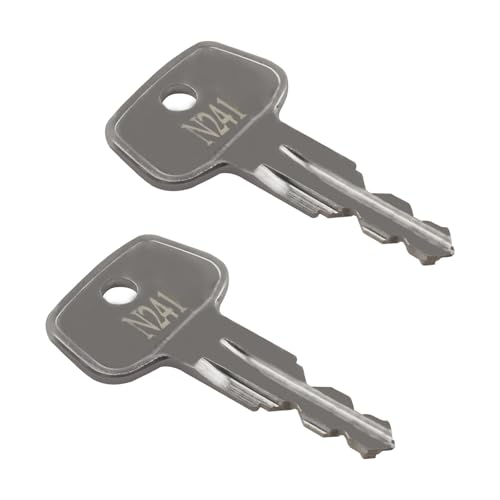 seork Car Rack Replacement Key N241 (2 Pcs) Fits for Thule Compatible Roof Racks, Cargo Box, Carriers, Crossbars Code N241