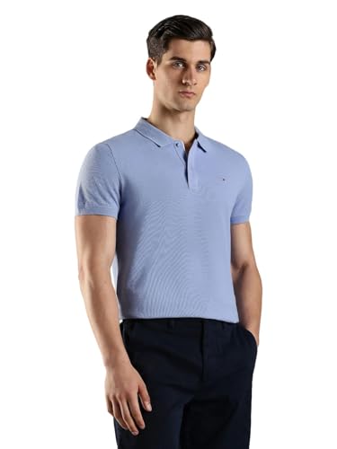 Image of Solid Slim Fit Cotton Polo T-Shirt