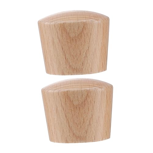 BESTYASH 2 Piezas Mango de Madera para Tapa de Olla Diseño y Resistente al Calor Antióxido Fácil de Instalar para Cocina Reemplazo de Pomo para Tapa