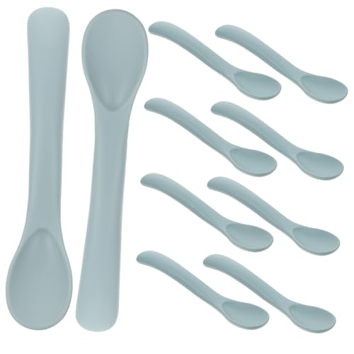 CRILSTYLEO 10 Piezas Cuchara de suave para niños utensilios para niños pequeños comedero de frutas para bebes pre para bebe aprendizaje bebe alimentador de bebe
