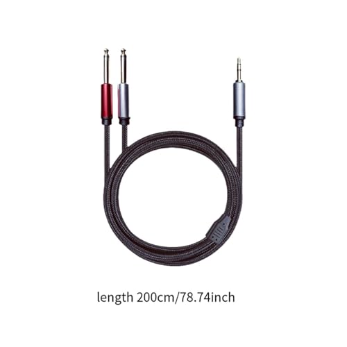 Cable Adaptador de Audio 3.5mm a Dual 6.35mm, 2 m miniatura 4