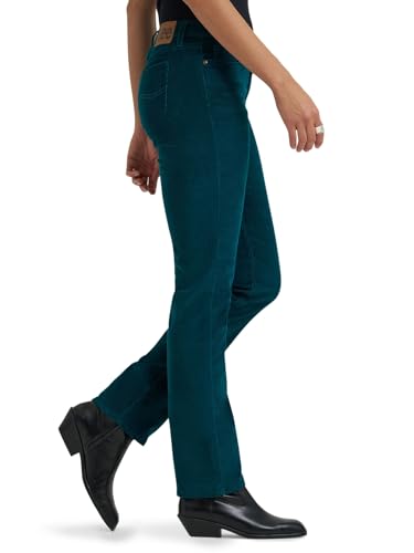 Lee Women's Legendary Mid Rise Straight Leg Jean, Teal Brigade Cord2