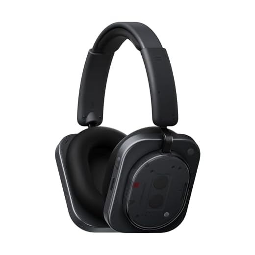 Nothing Headphone (1) Kabellose Over-Ear Kopfhörer mit ANC, bis zu 80h Akkulaufzeit, Hi-Res, Raumklang, wasserfest – Schwarz