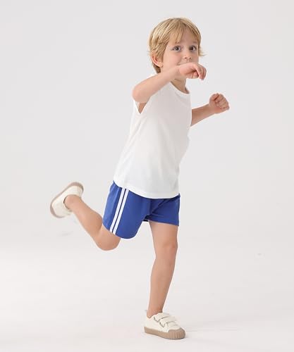 GFQLONG 5 Pack Toddler Boys Girls Cotton Athletic Running Shorts, Kids Summer Casual Fashion Soccer Shorts - Image 7