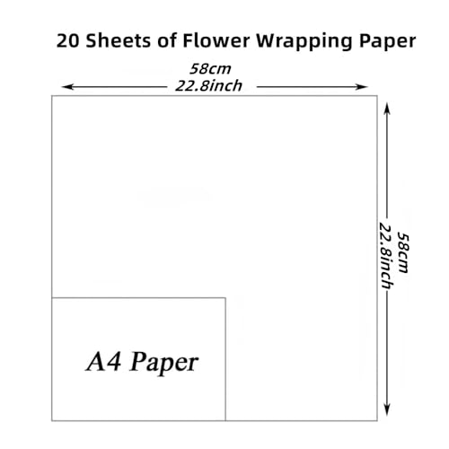 Papier cadeau vert rétro pour emballage de bouquet et créations - 3