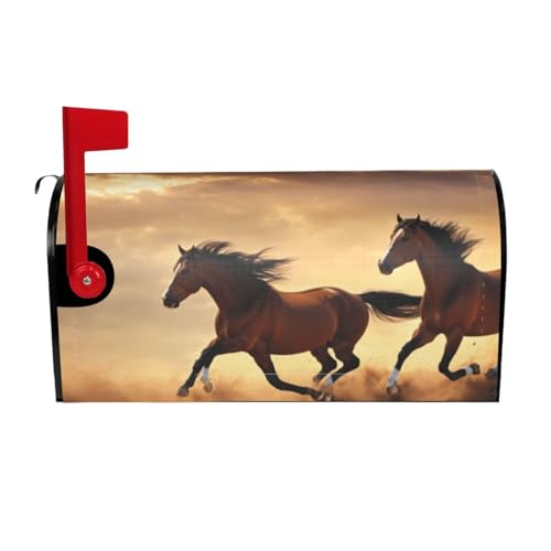 Funda protectora magnética para buzón de correo electrónico con diseño de rayas de caballo para decoración de jardín y exteriores