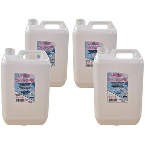 LINCS PRODUCTS LIQUID CHLORINE 20 LITRES 4 X 5LITRE BOTTLES / SWIMMING POOL SPA HOT TUB CHLORINE, 5L/LIQCHLO Cover