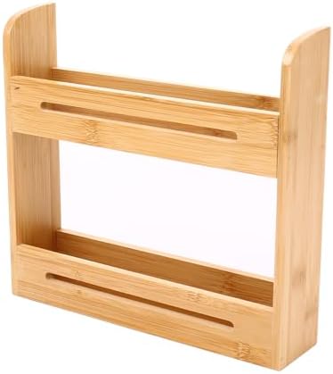 Rack Organizador de Temperos Bambu para Cozinha, Suporte de Condi...
