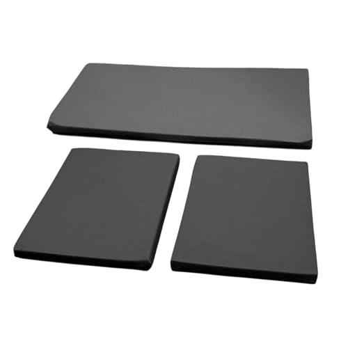 Brillars Outdoor Seat Cushion Pads for Rattan Furniture, 3 PCs Garden Furniture Cushions Set, Patio Chair and Sofa Cushions Durable & Lightweight Foam Filling (Charcoal)