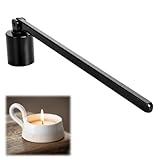 BaZuyunMd 1 Stücke Kerzenauslöscher Und Kerzen Löschglocke Aus Edelstahl, Mit Langer Kerzenlöscher Zange Zum Sauberen Kerzen Ausmachen (Schwarz)