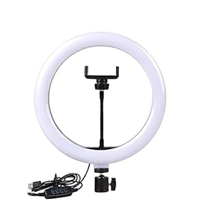 Invicto 10″ Portable LED Ring Light with 3 Color Modes Dimmable Lighting | for YouTube | Photo-Shoot | Video Shoot | Live Stream | Makeup & Vlogging | Compatible with iPhone/Android Phones & Cameras