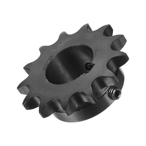 Image of uxcell #50 Chain Roller Sprocket B Type, 1-1 /4 inch Bore 13 Tooth Single Strand Chain Sprocket, Carbon Steel, Keyway with Set Screws