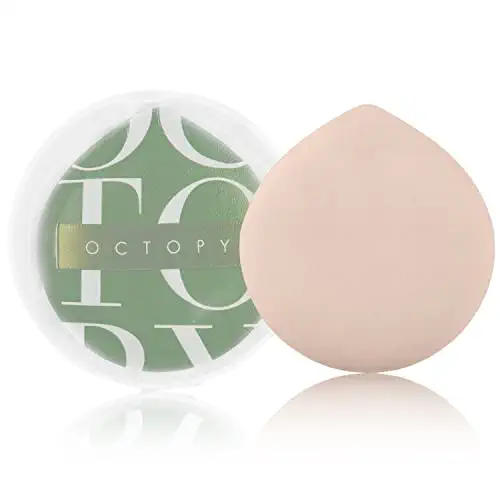OCTOPY Round Makeup Sponges for Foundation 2 Pcs with 2 Travel Case - Sponges Makeup Blender for Flawless Look, Blending Sponges, Puff Makeup Applicator, Cosmetic Sponges, Beauty Sponge Set