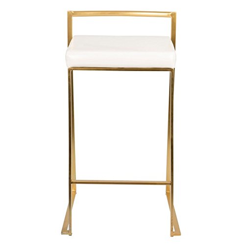 Woybr Metal, Pu Leather Fuji Counter Stool Set Of 2 #TOP1