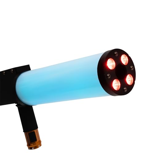Pistola de niebla CO2 RGB con LED, cañón criogénico para efectos especiales en DJ, fiestas y escenarios, con manguera y adaptador, cambio automático de color, alcance de 6-10 metros miniatura 5