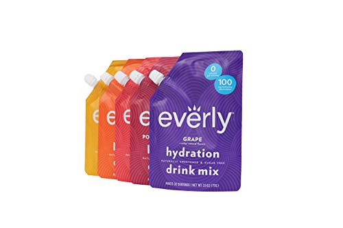 Everly Hydration - Drink Mix Powder, Sugar Free, Natural Sweeteners (Stevia & Organic Erythritol), No Calories, Keto Diet, Water Flavoring and Water Enhancer â€“ Pouch, 30 servings (5 Pack)