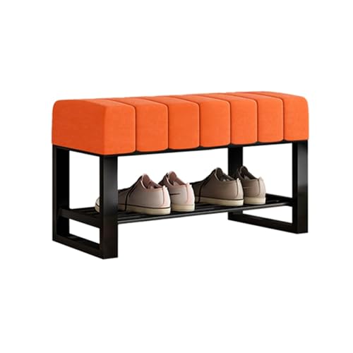 Banc à chaussures rembourré avec coffre de rangement intégré 80cm
