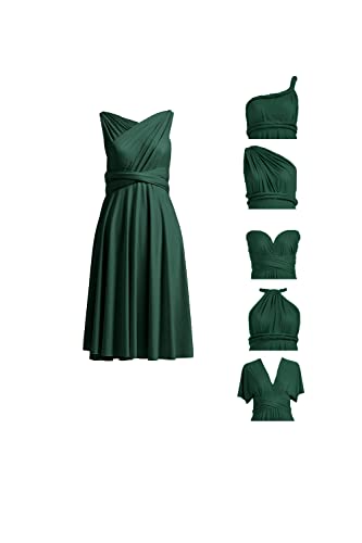 Infinity Kleid Kurz, Brautjungfernkleider, Multiway Wickelkleid Midi Convertible Transformers Knielang Elegant Abendkleider Hochzeit