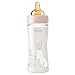 Chicco ORIGINAL TOUCH Biberon Anticolica con Tettarella in Caucciù di Origine 100% Naturale, Biberon con Flusso Lento 0 Mesi+, Biberon con Bottiglia di Vetro da 240 ml, Rosa