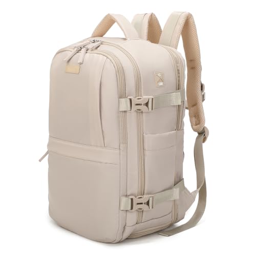 1990s Mochila de cabina para Ryanair 40x30x20cm | compartimiento de zapatillas | Mochila casual impermeable compatible con portátil 16 Pulgadas | Khaki