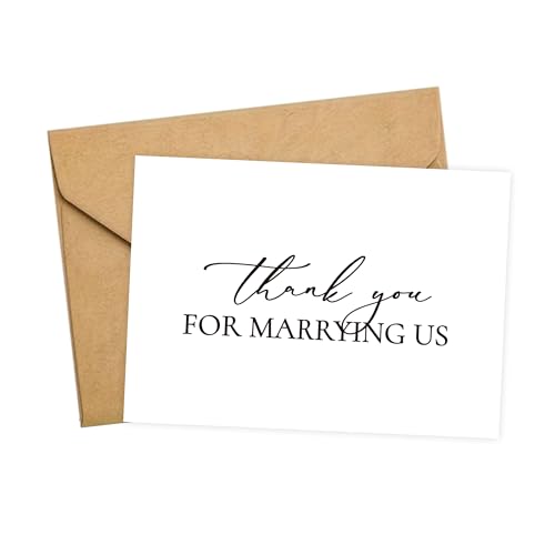 GroomBrideGifts Wedding Day Card, Thank You for Marrying Us, Wedding Best Officiant Ever Gift