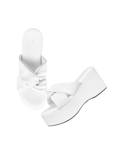 SELFIEE Casual and Classy Platform Heels Chunky Heel Sandals Light Weight Comfortable & Trendy Party Wedges Heels for Girls & Women