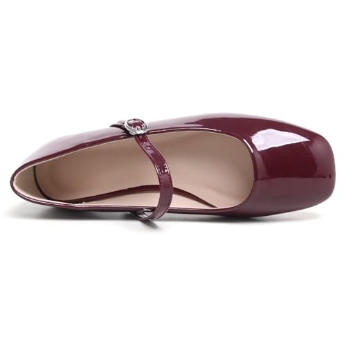 Image of LUXINYU Women's Slip on Flats,Classy Round Toe Solid Classic Mary Jane Ballet Dance Shoes Soft Comfortable PU Flat Shoes