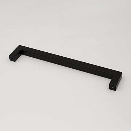 goldenwarm Cabinet Pulls Black Cabinet Handles (15 Pack)- HDJ12BK 7-1/2in(192mm) Hole Centers Drawer Pulls Black Cabinet Hrdware Cabinet Door Handles for Kitchen Cabinets