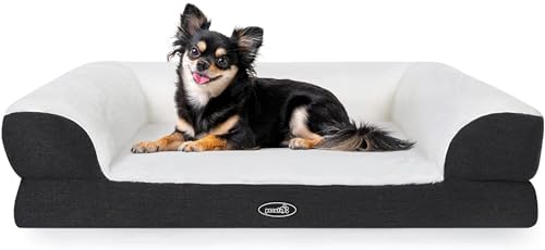 Pecute Cama Ortopédica para Perros, Sofá Lavable y Antideslizante con Colchón de Espuma de Memoria en Forma de Huevo