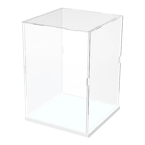 Image of Choowin Acrylic Display Case for Lego Cat 21349 for Lego R2D2 75308 for Lego Transformers Soundwave 10358 Thickened Clear Acrylic Display Cases for Collectibles Assemble Dustproof Display Box(White)