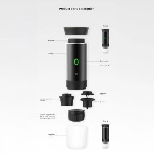 DaMohony Espresso Coffee Machine 3 In1 Small Portable Electric Coffee Maker for Home Travel Camping - Image 5