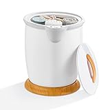 COSTWAY 20L Handtuchwärmer Eimer mit Dufthalter, Tragbarer Deckenwärmer Heizgerät mit automatischer Abschaltung, Handtuchtrockner für bis zu 2 Übergröße Badetücher, Bademäntel, Weiß