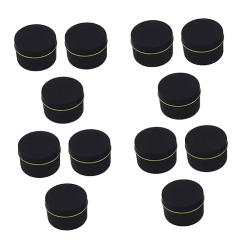 NUOBESTY 12pcs Vintage Iron Candle Tins Airtight Lids for Candle Making Storage Canisters for and Items for Home Organization