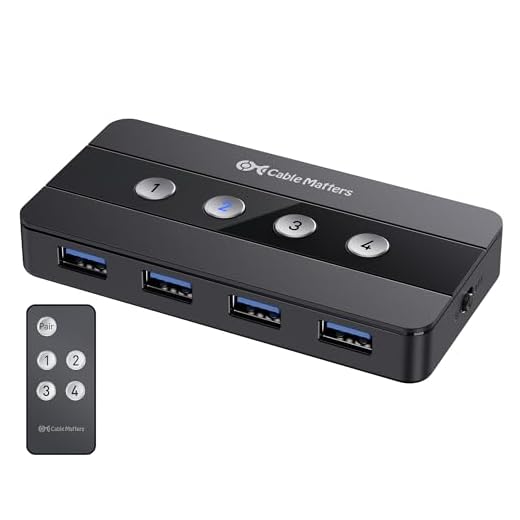 4 Port USB 3.0 Sharing Switch Device
