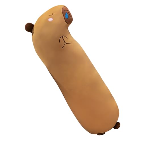 Generico Capybara Pímbola Animal - suave, muñeca | Cojín de abrazo largo portátil con adorable diseño de dibujos animados, lindo pelo de capybara para niños Colección de juegos