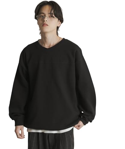 [センスオブプレイス] スウェット カノコVネックスウェット メンズ AAA7-11B112 ブラック Lのサムネイル