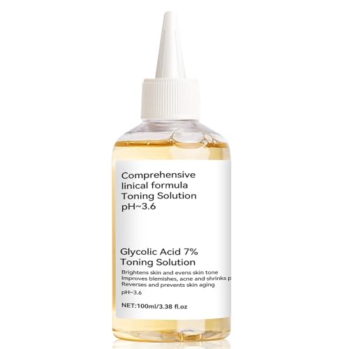 AstraVox Toner Visage à l'Acide Glycolique 7%, Exfoliant à l'Acide Glycolique, Rétrécit Les Pores, Élimine l'Acné, Contrôle Le Sébum, Éclaircit La Peau Terne, Doux Pour Tous Types De Peau