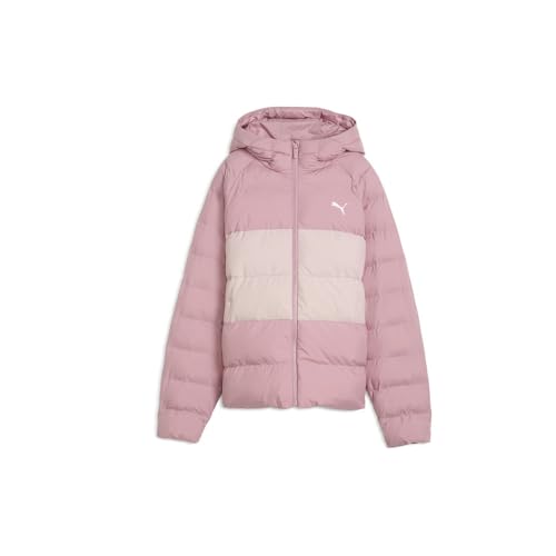 PUMA Kids Girls Synthetic Hooded Puffer Jacket Athletic Outerwear Casual - Pink
