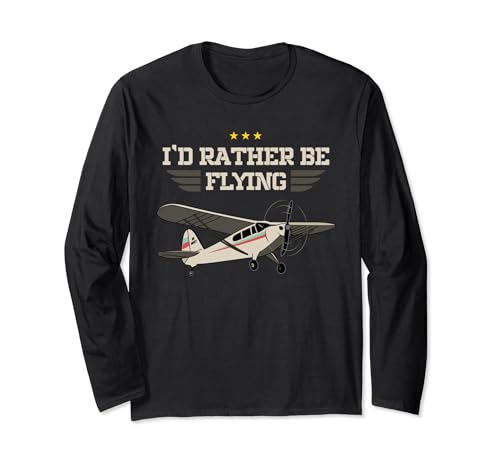 RC Plane Pilot I'd Rather Be Flying Aviation Gift RC Model Maglia a Manica