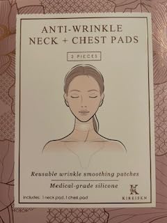 Anti-Wrinkle Neck and Chest Pads, Reusable Wrinkle Smoothing Patches, Medical-Grade Silicone, 2 Pieces