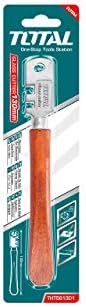 TOTAL Glass Cutter 130mm โ Wooden Handle, 6PCS Changeable Cutting Wheels โ THT561301