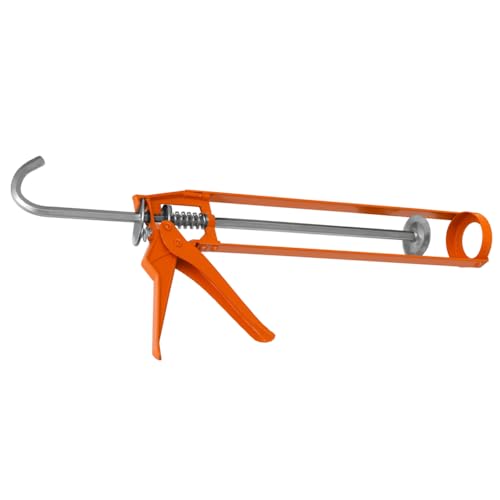 JD Brands Extra Strong Caulking Gun – Heavy Duty Skeleton Applicator for Sealants, Adhesives, Silicones – Professional High Viscosity Cartridge Gun – Blue – Fits 400ml & 310ml Tubes