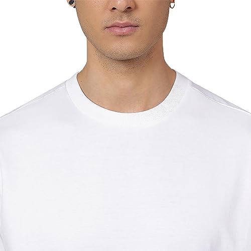 Image of Free Authority Loose Fit Solid Black Tshirt for Men