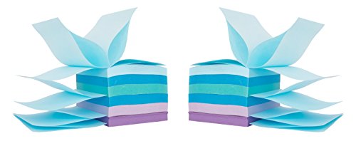 Staples Stickies Pop-Up Sticky Note Pads - Assorted Watercolors - 3 x 3-inches - 6 Pads per Pack (2 Packs)
