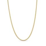 barkevs 2.7mm Miami Cuban Link Chain Necklace, 18K Gold Vermeil, .925 Sterling Silver, Gold Cuban Link Necklace For Men Women (20, Inches)