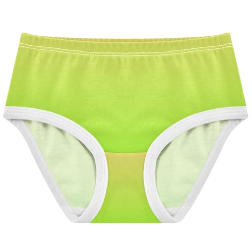 Joisal Girls Underwear Toddlers 2t Cotton Panties Little Girl Stylish Briefs Kids Undies Yellow Green Gradient