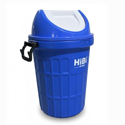 Image of HiBi Swing Bin 75 Litre Large Outdoor Waste Bin (Blue)