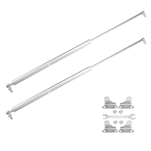 Image of X AUTOHAUX 2 Pcs 30inch 100lb /445N Silver Tone Lift Supports Struts Shocks Gas Spring with Wrench Universal for RV Car Truck Boat